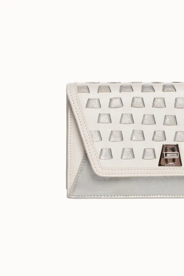 Medium Anouk Crossbody Clutch Bag With Handwoven Details Cream Women Akris Mini Bags