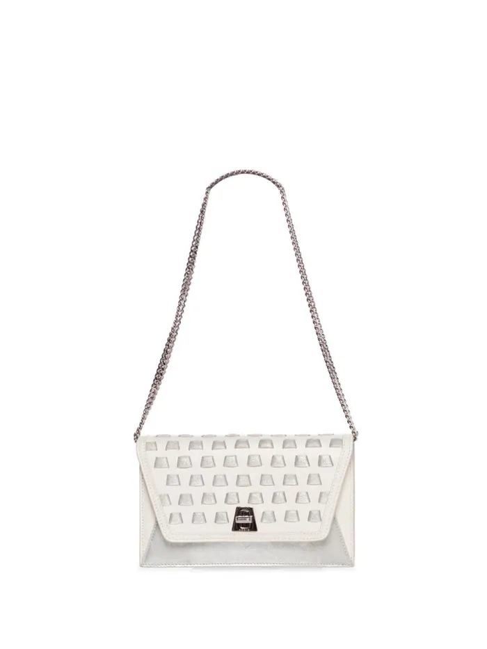 Medium Anouk Crossbody Clutch Bag With Handwoven Details Cream Women Akris Mini Bags