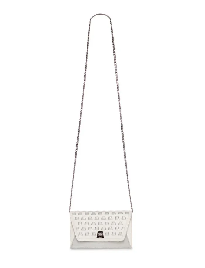 Medium Anouk Crossbody Clutch Bag With Handwoven Details Cream Women Akris Mini Bags