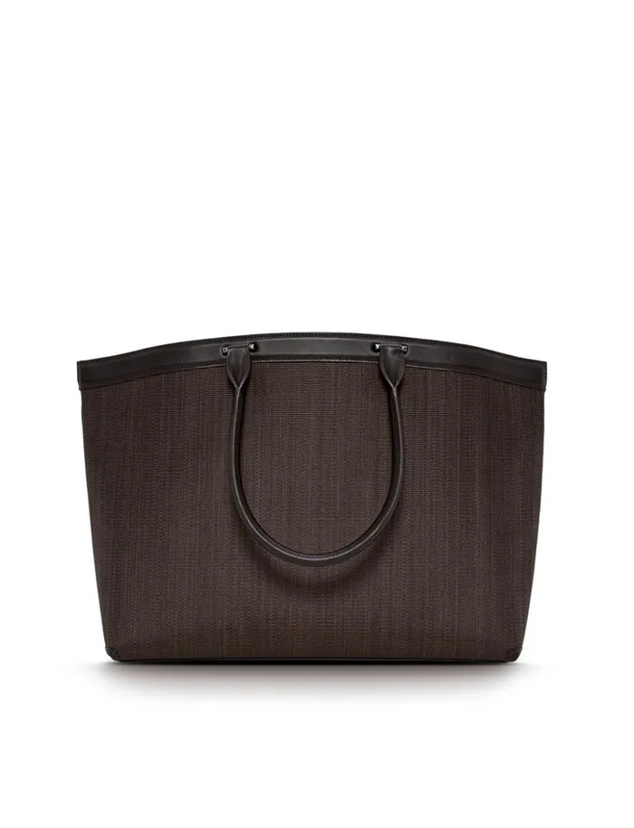 Medium Handbag In Horsehair And Graphite Colored Hardware With Smartphone Pocket Mocca Women Akris Top Handle Bags
