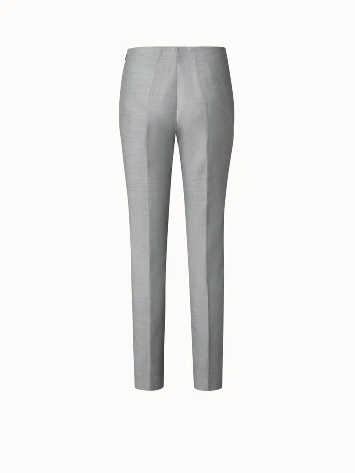 Melissa Flannel Stretch Pant Chalk Women Akris Pants