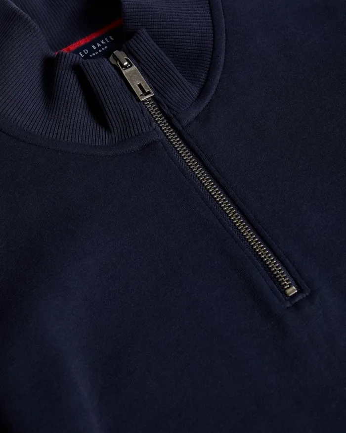 Men ANTRAM 8211 Long Sleeve Half Zip Funnel Neck Navy Ted Baker Tops Men ANTRAM 8211 Long Sleeve Half Zip Funnel Neck Navy Ted Baker Tops