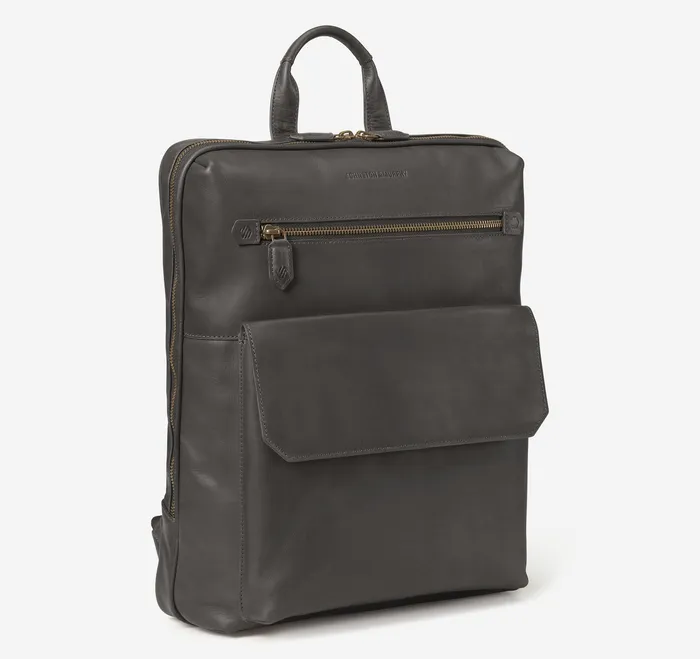 Men Backpacks and Briefcases Johnston and Murphy Rhodes Commuter Backpack Black Full Grain