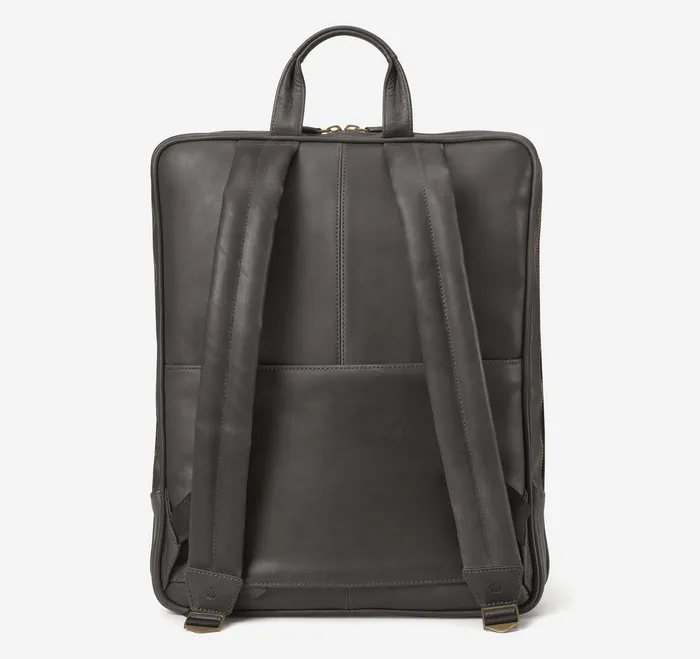 Men Backpacks and Briefcases Johnston and Murphy Rhodes Commuter Backpack Black Full Grain