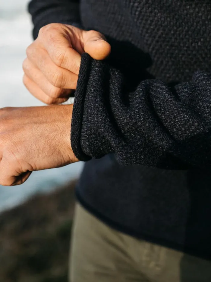 Men Barents Jumper Indigo Finisterre Knitwear