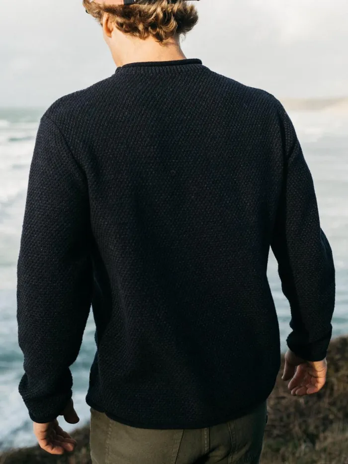 Men Barents Jumper Indigo Finisterre Knitwear