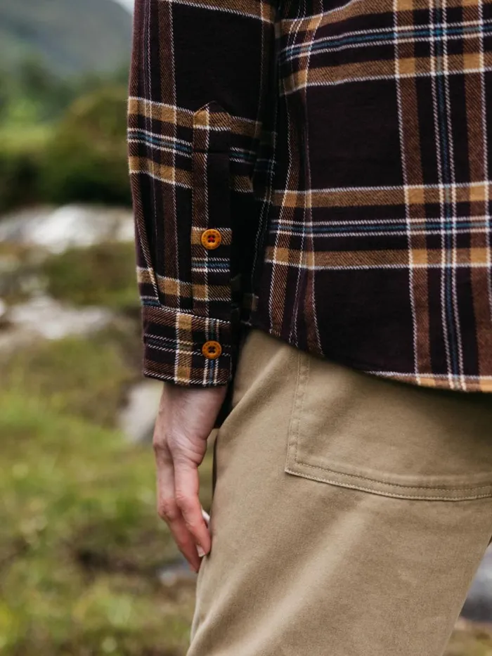Men Beardsmore Shirt Black Cherry Check Finisterre Shirts