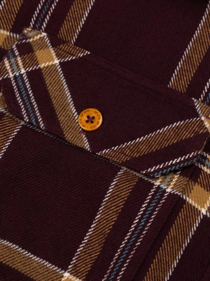 Men Beardsmore Shirt Black Cherry Check Finisterre Shirts