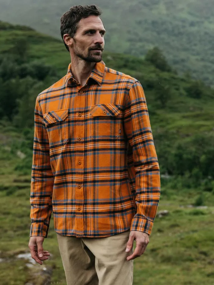 Men Beardsmore Shirt Harvest Gold Check Finisterre Shirts
