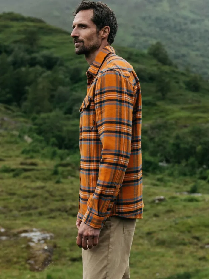 Men Beardsmore Shirt Harvest Gold Check Finisterre Shirts