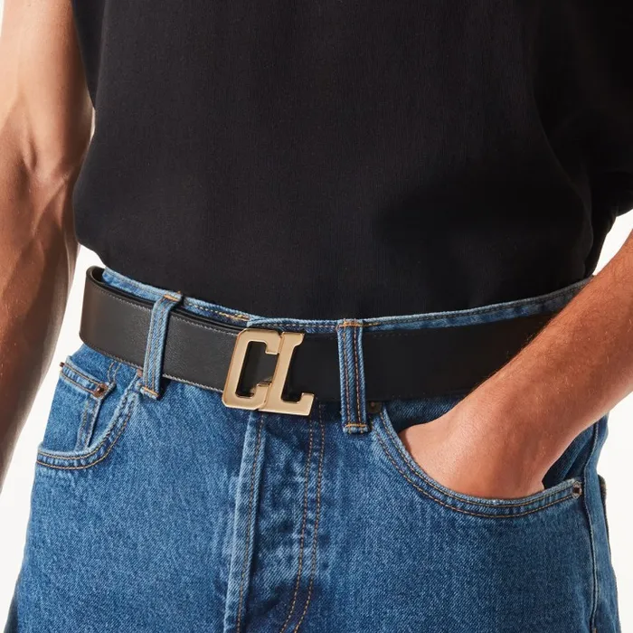 Men Belt Strap Belt Strap 8211 Calf Leather 8211 Black Christian Louboutin Belts