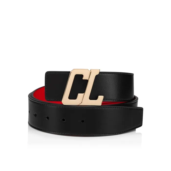 Men Belt Strap Belt Strap 8211 Calf Leather 8211 Black Christian Louboutin Belts
