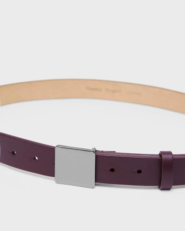Men Belts Theory Leather Belt Bordeaux