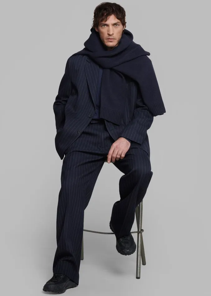 Men Beo Suit Pants 8211 NavyWhite Pinstripe The Frankie Shop Bottoms