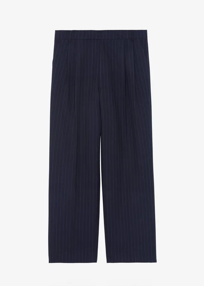 Men Beo Suit Pants 8211 NavyWhite Pinstripe The Frankie Shop Bottoms