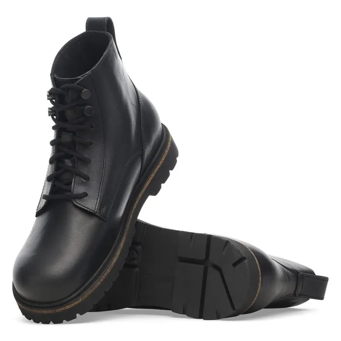 Men Birkenstock Boots Highwood Lace Mid Black