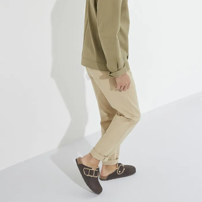 Men Birkenstock Clogs Boston Bold Shearling Espresso