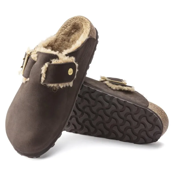 Men Birkenstock Clogs Boston Bold Shearling Espresso