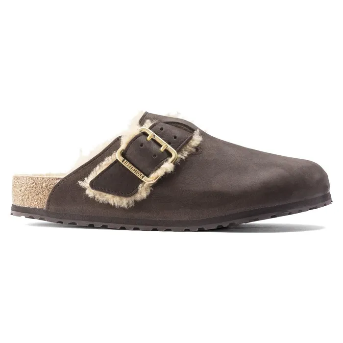 Men Birkenstock Clogs Boston Bold Shearling Espresso
