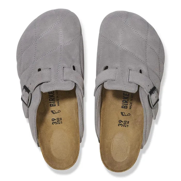 Men Birkenstock Clogs Boston Quilted Stone Coin