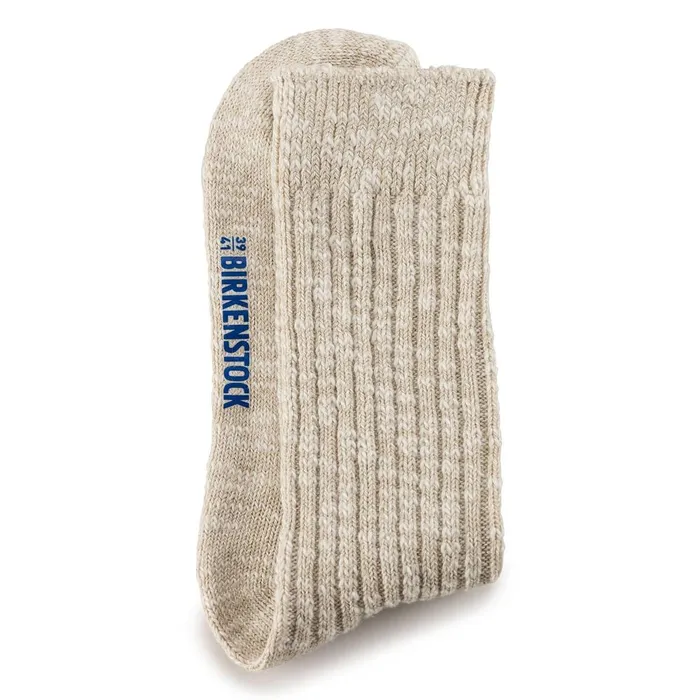 Men Birkenstock Socks Cotton Slub Beigewhite