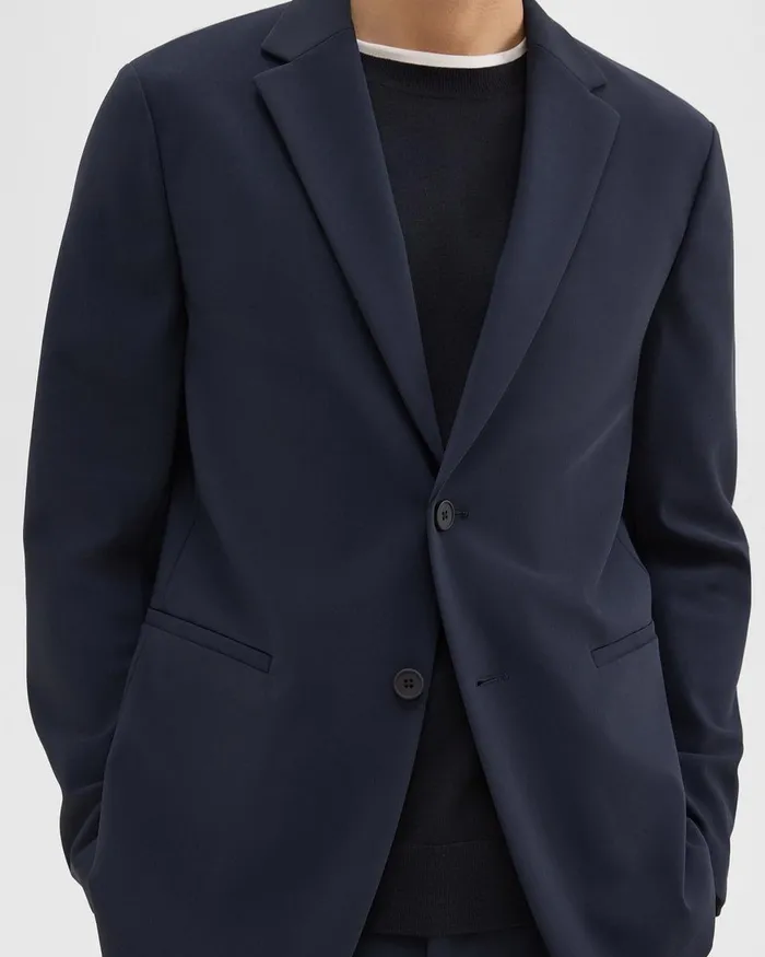 Men Blazers Jackets Theory Clinton Blazer In Precision Ponte Baltic