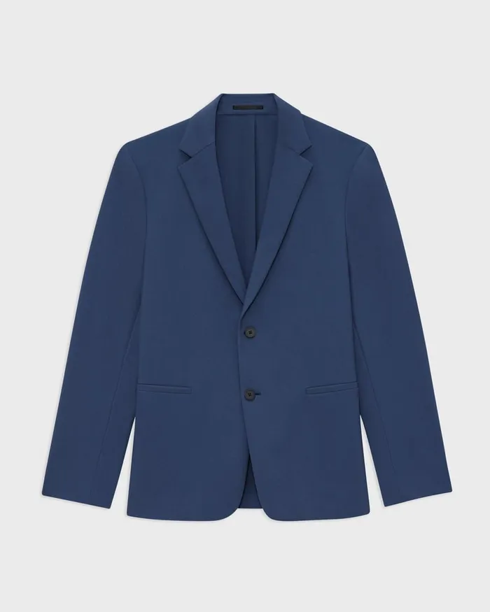Men Blazers Jackets Theory Clinton Blazer In Precision Ponte Deep Atlantic