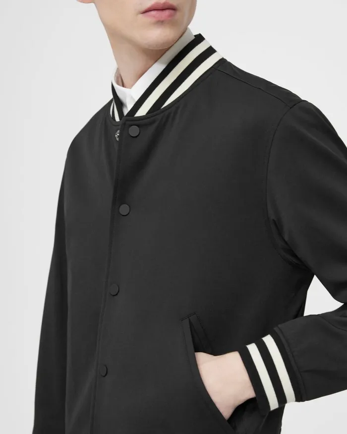 Men Blazers Jackets Theory Varsity Jacket In Neoteric Black