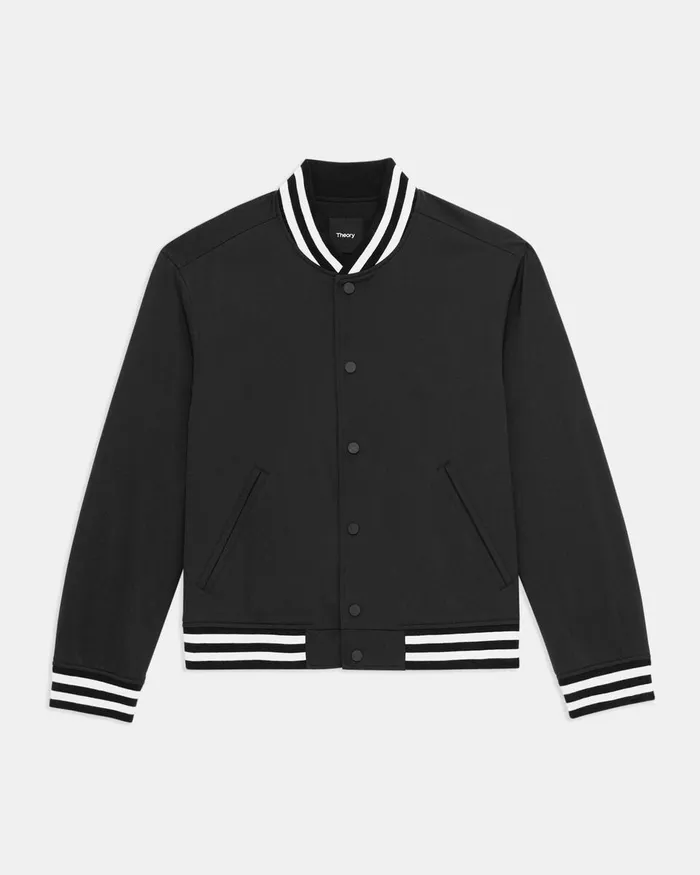 Men Blazers Jackets Theory Varsity Jacket In Neoteric Black
