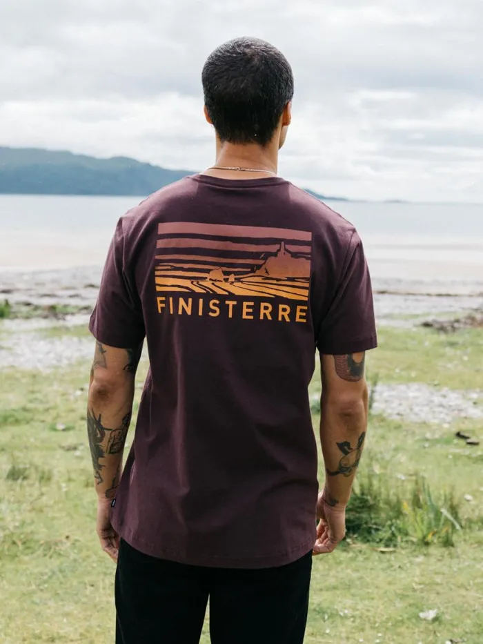 Men Cape TShirt Black Cherry Finisterre TShirts