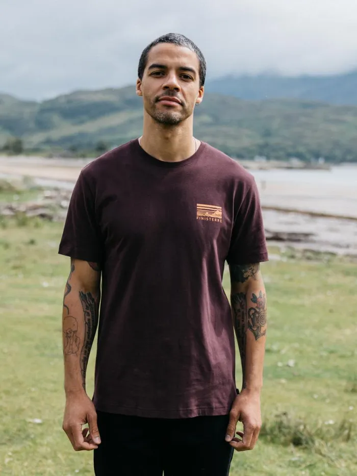 Men Cape TShirt Black Cherry Finisterre TShirts