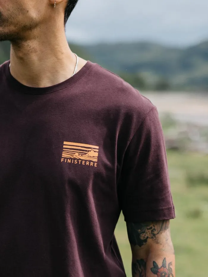 Men Cape TShirt Black Cherry Finisterre TShirts