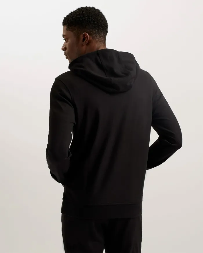 Men CAPROE 8211 Long Sleeve Zip Neck Hoodie Black Ted Baker Tops Men CAPROE 8211 Long Sleeve Zip Neck Hoodie Black Ted Baker Tops