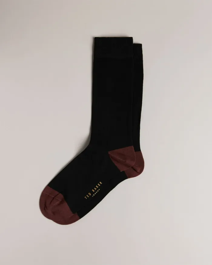 Men CLASIC 8211 Plain Socks Black Ted Baker Socks