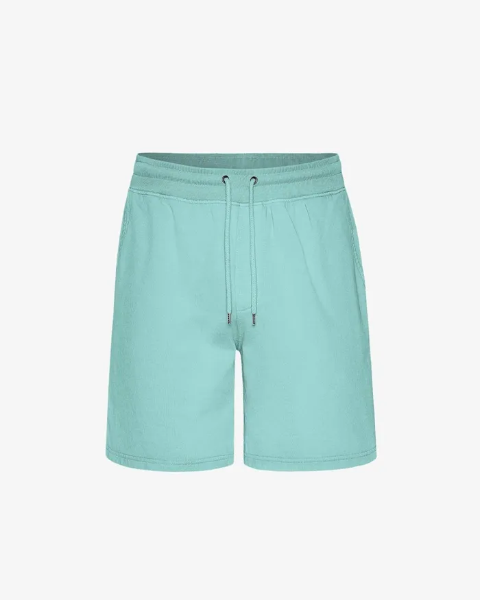 Men Classic Organic Sweatshorts Teal Blue Colorful Standard Shorts