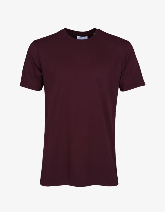 Men Classic Organic Tee Oxblood Red Colorful Standard TShirts