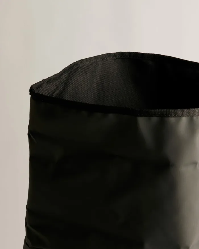 Men CLIME 8211 Rubberised Rolltop Backpack Jetblack Ted Baker Backpacks