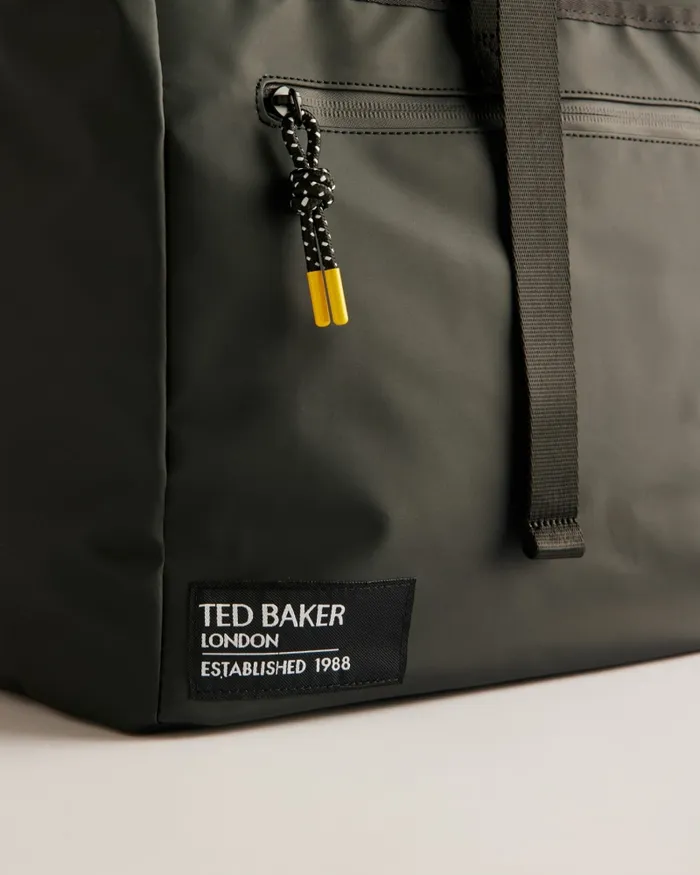 Men CLIME 8211 Rubberised Rolltop Backpack Jetblack Ted Baker Backpacks