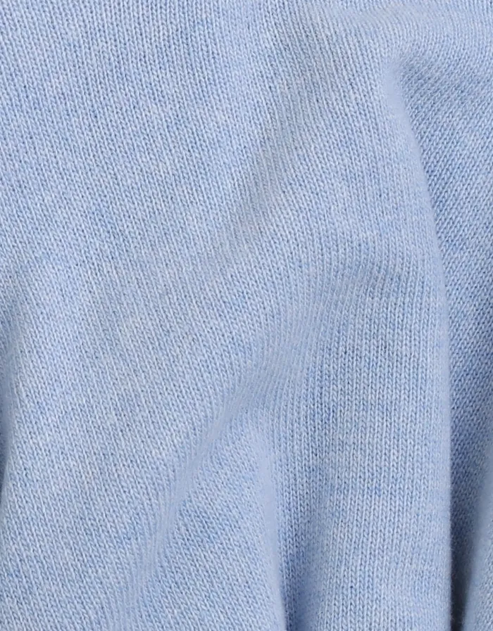 Men Colorfulstandard Light Merino Wool Crew 8211 Polar Blue Knit Sweaters