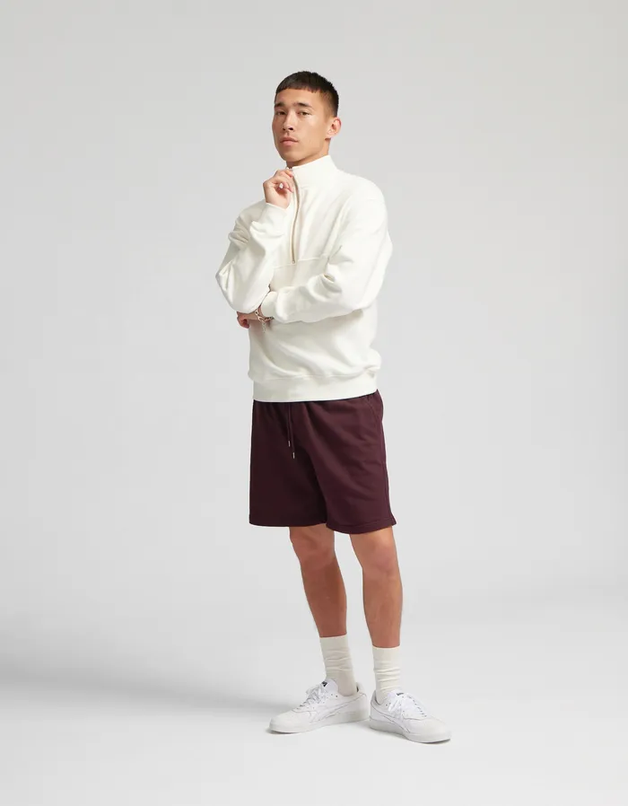 Men Colorfulstandard Organic Quarter Zip 8211 Dusty Plum Quarter Zips