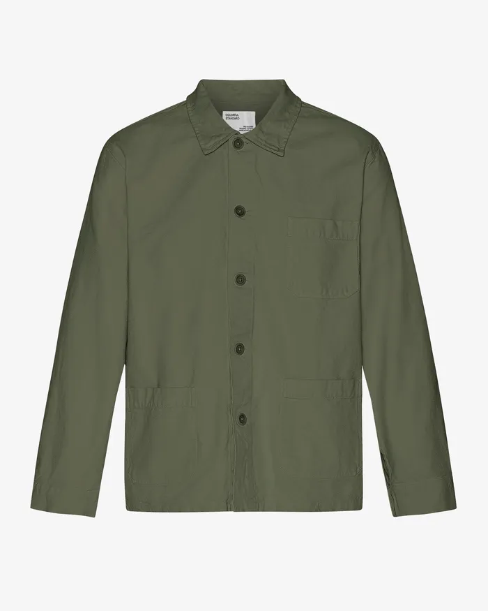 Men Colorfulstandard Organic Workwear Jacket 8211 Dusty Olive Workwear Jackets