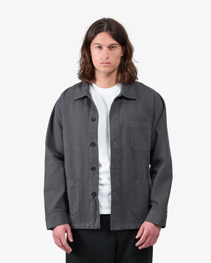 Men Colorfulstandard Organic Workwear Jacket 8211 Dusty Olive Workwear Jackets