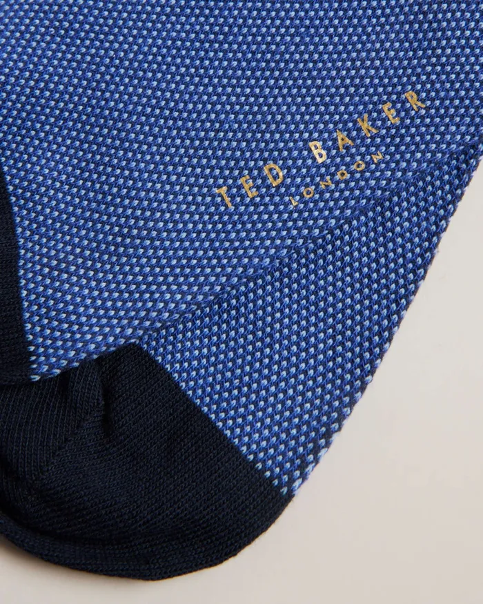 Men CORETEX 8211 Textured Crew Socks Blue Ted Baker Socks