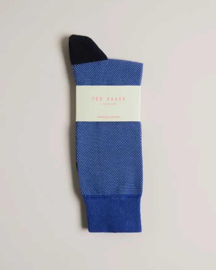 Men CORETEX 8211 Textured Crew Socks Blue Ted Baker Socks