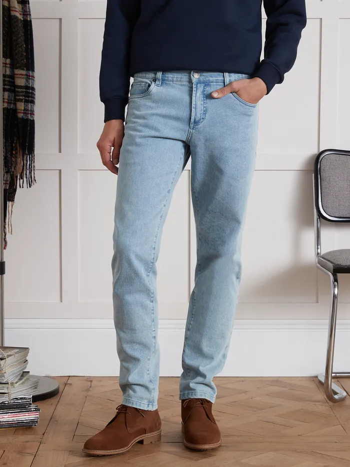 Men Cyrillus Clothing Regular Organic Cotton Jeans With An EcoFriendly Wash Bleach