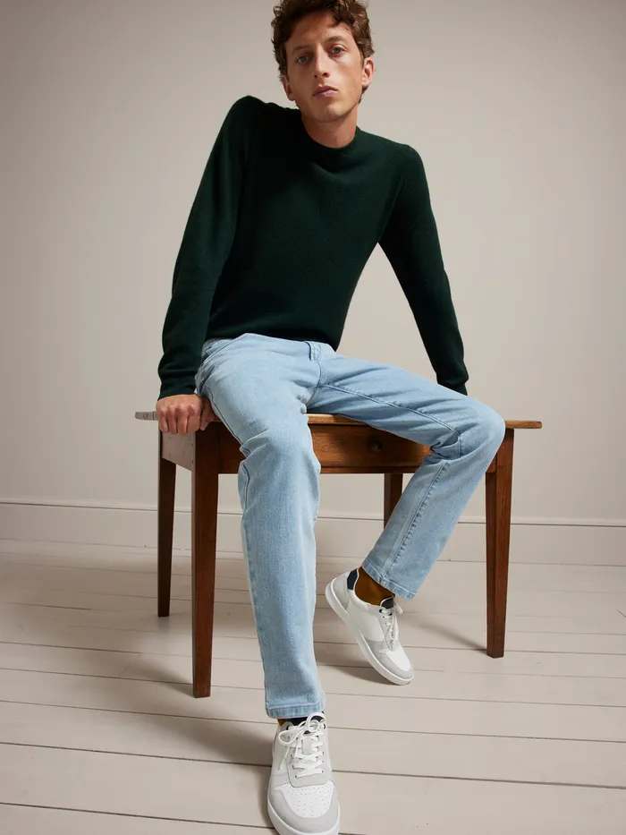 Men Cyrillus Clothing Regular Organic Cotton Jeans With An EcoFriendly Wash Bleach
