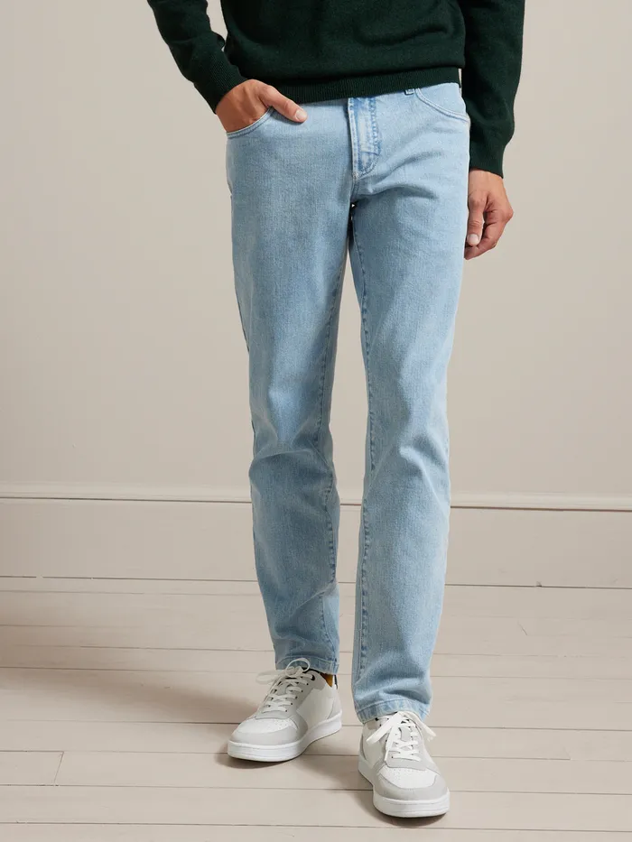 Men Cyrillus Clothing Regular Organic Cotton Jeans With An EcoFriendly Wash Bleach