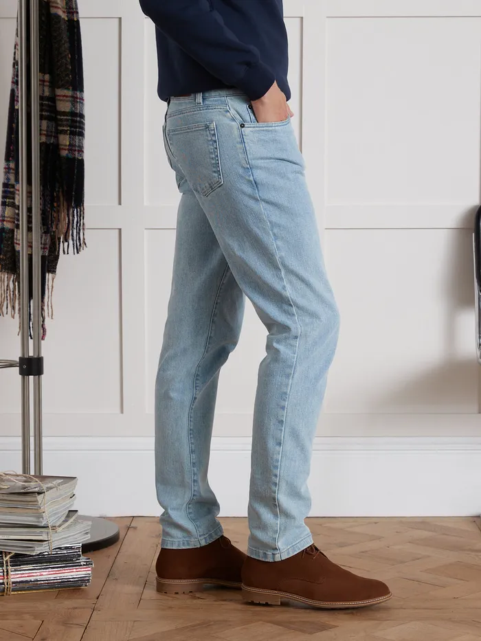 Men Cyrillus Clothing Regular Organic Cotton Jeans With An EcoFriendly Wash Bleach