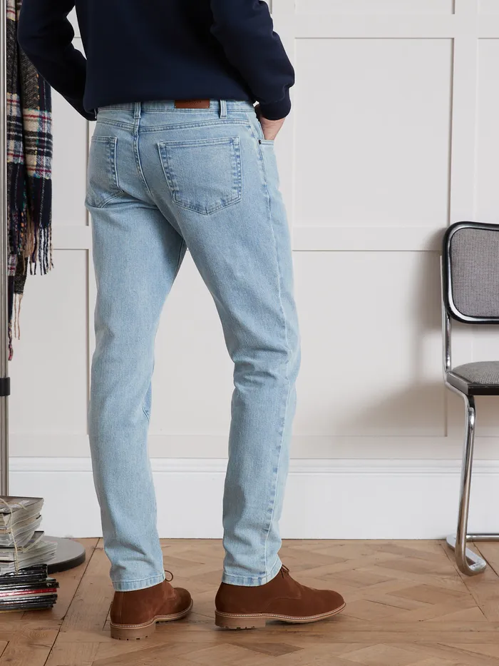 Men Cyrillus Clothing Regular Organic Cotton Jeans With An EcoFriendly Wash Bleach