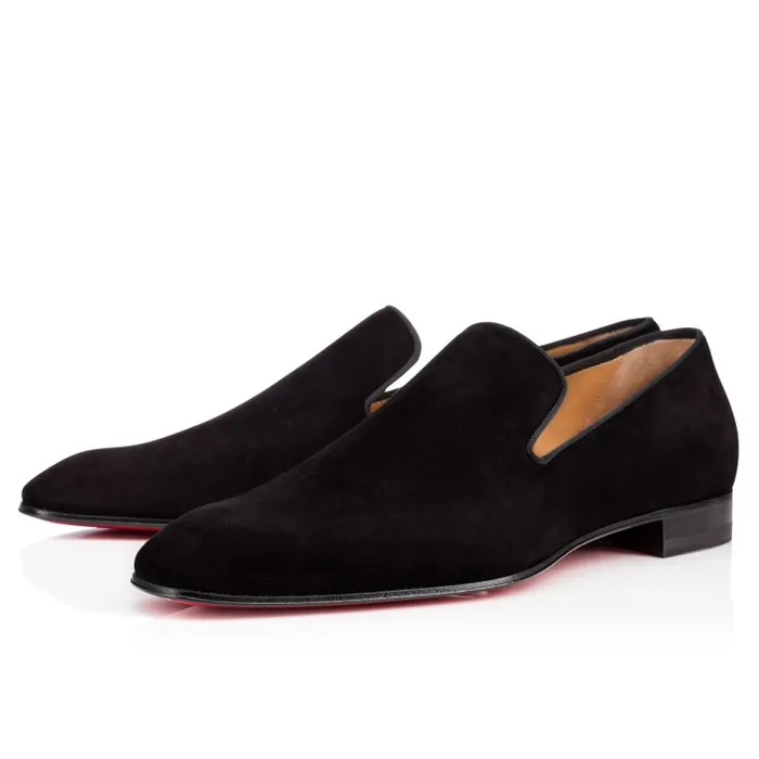 Men Dandelion Loafers 8211 Veau Velours 8211 Black Christian Louboutin Loafers and Moccasins